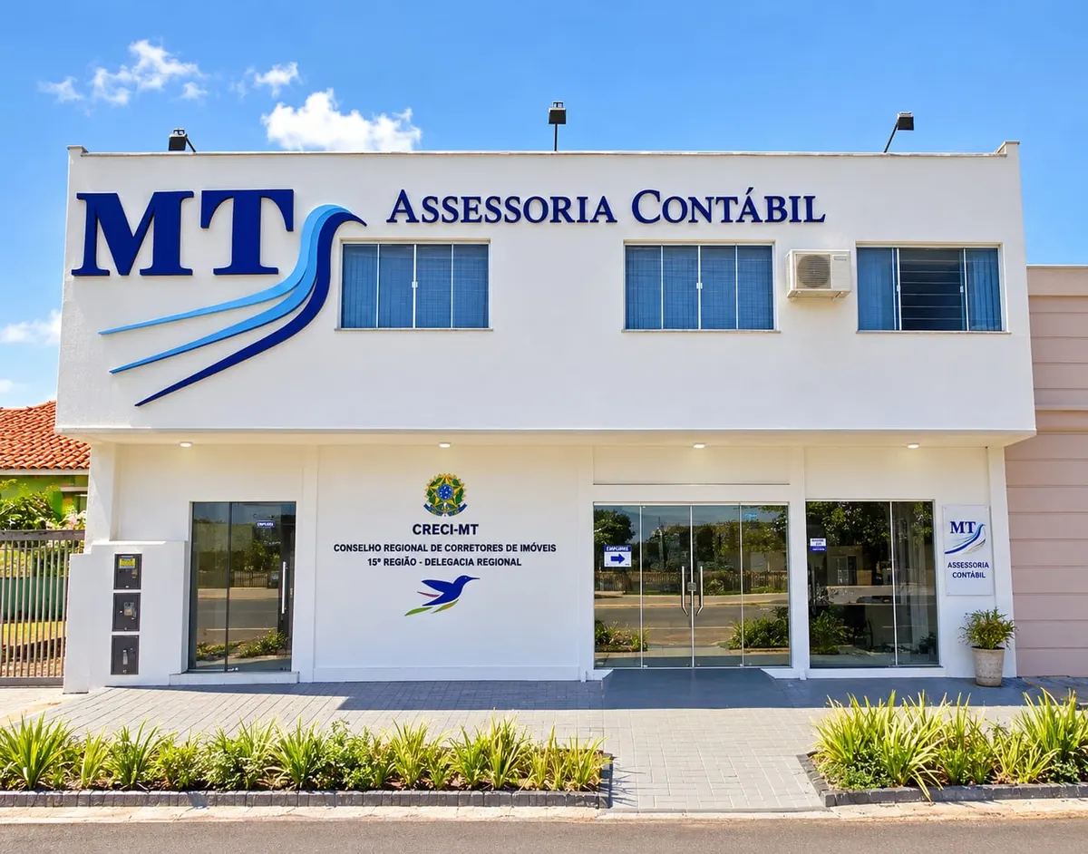 Fachada do escritório da MT Assessoria Contábil em Sinop-MT